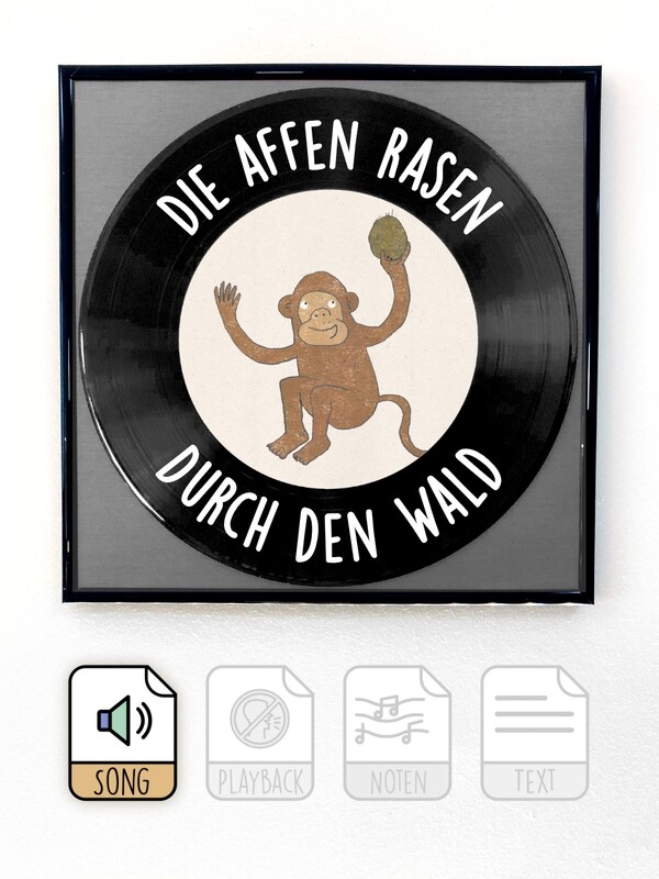 Die Affen rasen durch den Wald