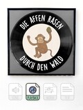 Die Affen rasen durch den Wald