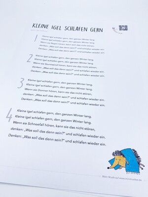 Kleine Igel schlafen gern