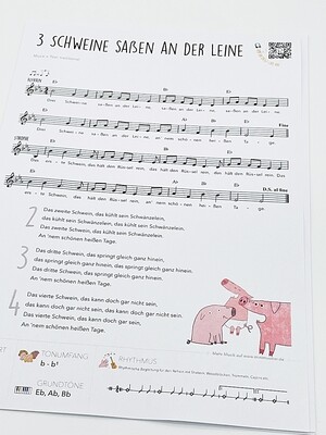 3 Schweine saßen an der Leine