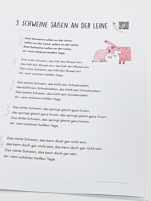 3 Schweine saßen an der Leine