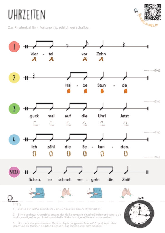 Rhythmical: Uhrzeiten