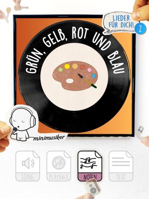 Grün, gelb, rot und blau
