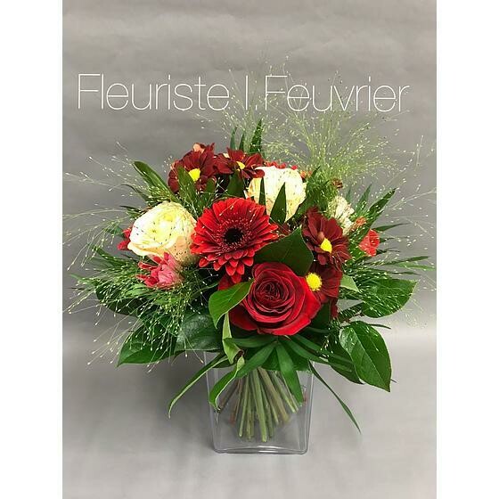 Le bouquet Blandine et son vase