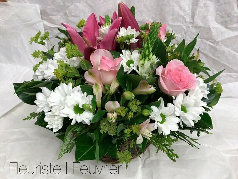 Le Panier de fleurs pastelles