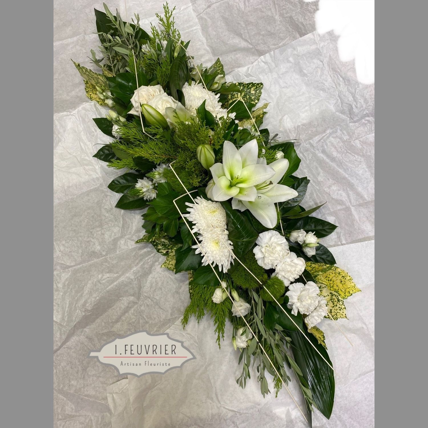 Le Coussin tendance blanc/vert Le Coussin tendance blanc/vert