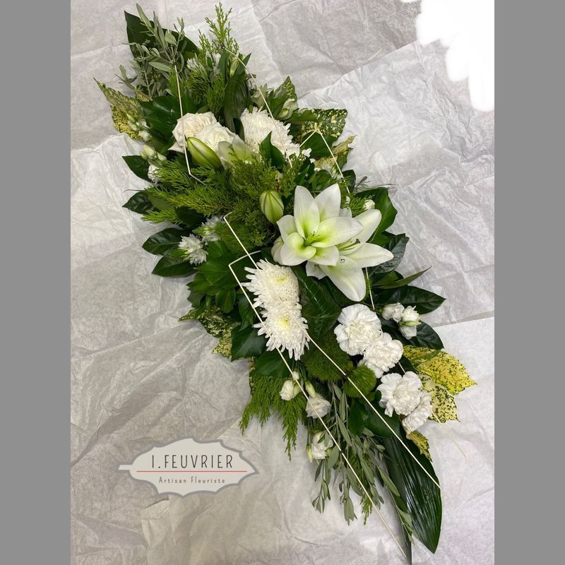 Le Coussin tendance blanc/vert Le Coussin tendance blanc/vert