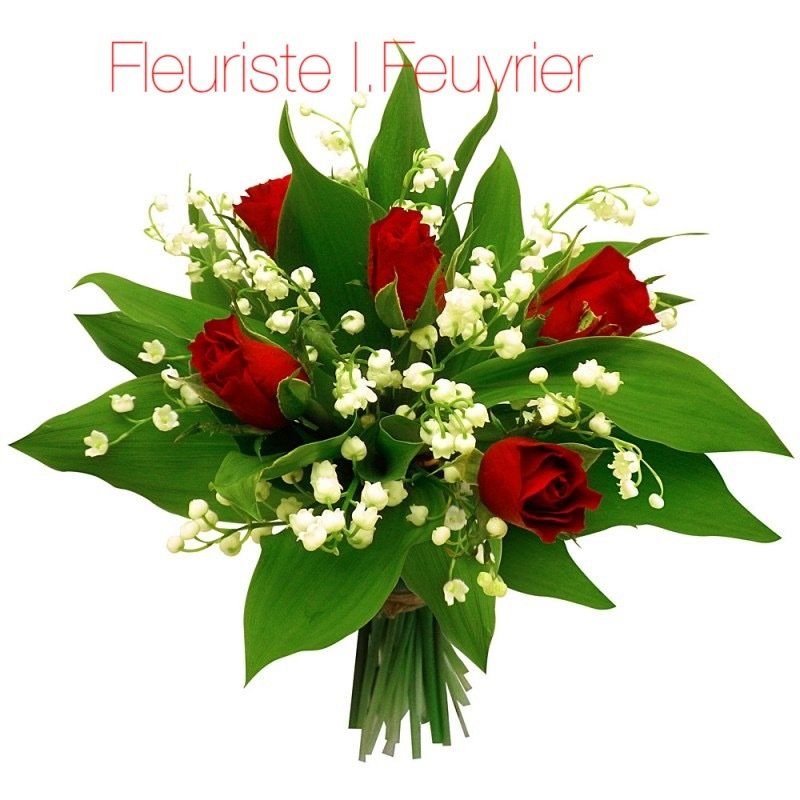 Le Bouquet Roses rouges et muguets