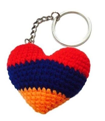 Nøkkelring Armenian colours heart