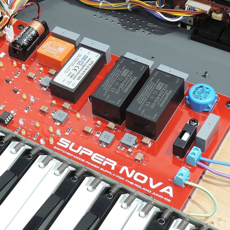 Installation of Supernova PSU for the Roland Juno-106 Installation of Supernova PSU for the Roland Juno-106