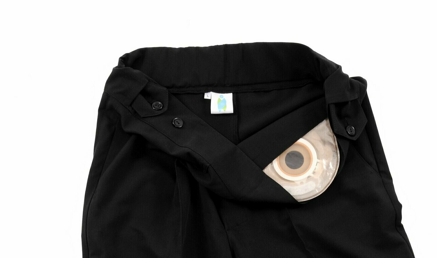Hose für Stomaträger (nur  Bundtasche) dunkelgrau
