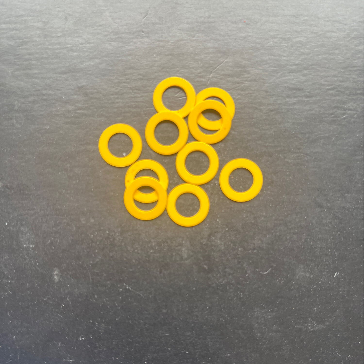 YELLOW 11.1mm O/D X 6.7mm I/D X 0.5mm Thk