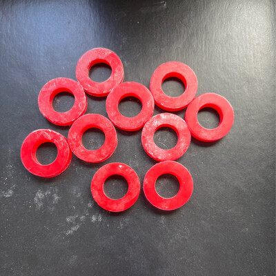 Red 24mm O/D X 12.6mm I/D X 5.2mm Thk