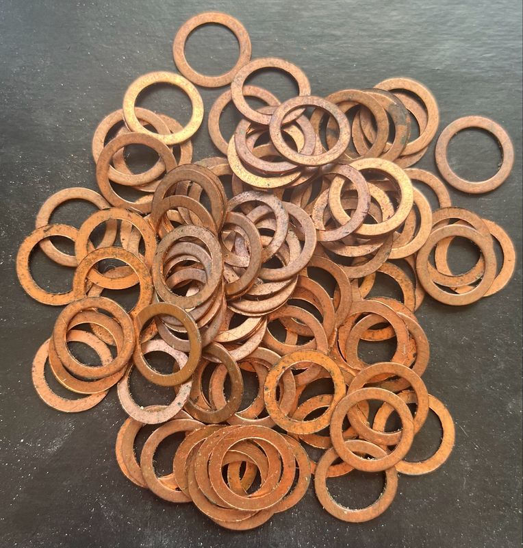 17.8mm O/D X 12.4mm I/D X 0.7mm Thk 17.8mm O/D X 12.4mm I/D X 0.7mm Thk