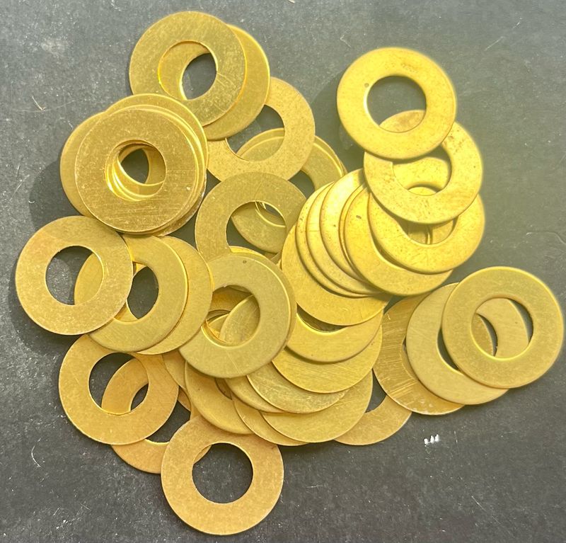 15.9mm O/D X 7.8mm I/D X 0.4mm Thk 15.9mm O/D X 7.8mm I/D X 0.4mm Thk