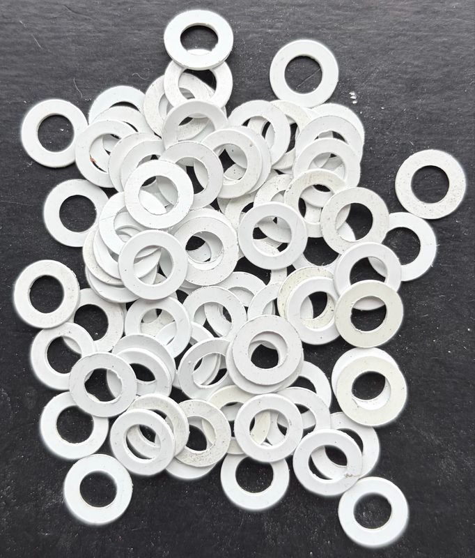 WHITE 11mm O/D X 6.2mm I/D X 1mm Thk