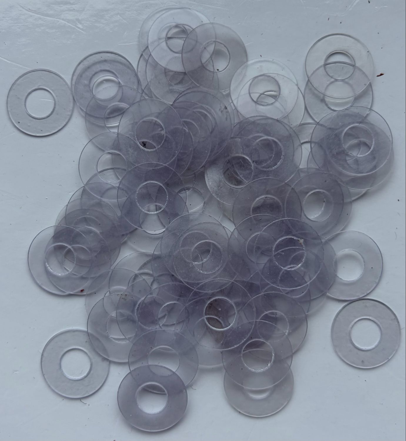 CLEAR 14.5mm O/D X 6.4mm I/D X 0.5mm Thk