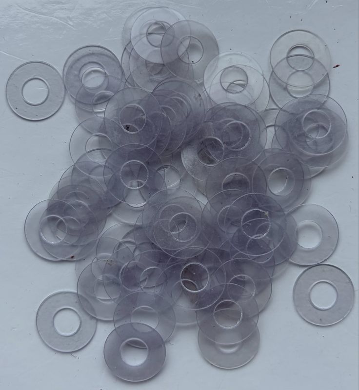CLEAR 14.5mm O/D X 6.4mm I/D X 0.5mm Thk