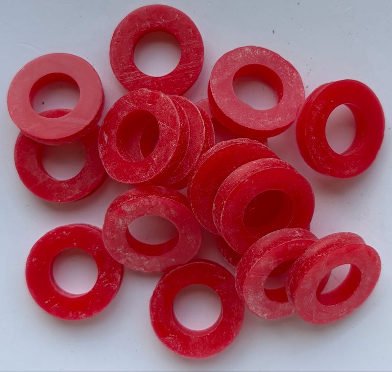 Red 24mm O/D X 12.6mm I/D X 5.2mm Thk Red 24mm O/D X 12.6mm I/D X 5.2mm Thk