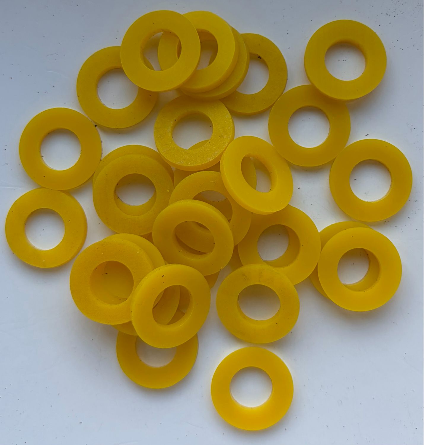 Yellow 19mm O/D X 10mm I/D X 2mm Thk Yellow 19mm O/D X 10mm I/D X 2mm Thk