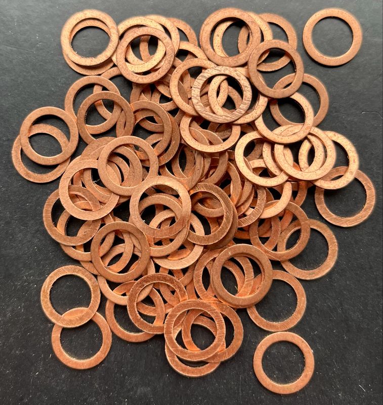 14.3mm O/D X 10.2mm I/D X 0.7mm Thk 14.3mm O/D X 10.2mm I/D X 0.7mm Thk