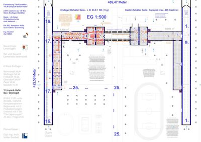 Umpack-Halle für HLW DBHD /  Umpacken Castoren in HLW Endlager-Behälter - Alternative Sellafield etc.