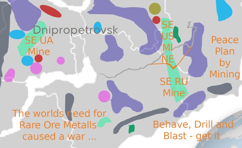 >>> Seltene Erden Rohstoff-Vertrag Tagebau Bergwerke der Amerikaner, Russen, Ukrainer und Europäer etc.
