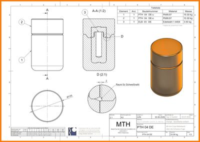 >>> Transport- und Strahlen-Schutz-Hülle für Endlager-Behälter >>> Transport- and radiation-protection Casket for HLW Disposal Container >>> Transport- und Strahlen-Schutz-Hülle für Endlager-Behälter >>> Transport- and radiation-protection Casket for HLW Disposal Container