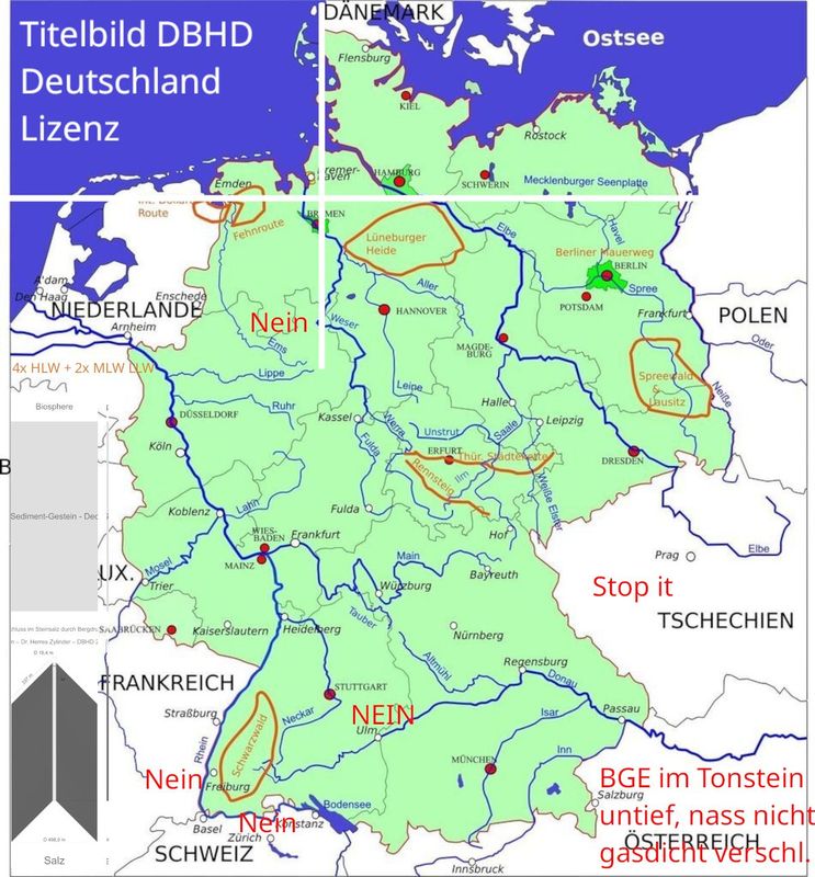 Deutschland Lizenz - umfasst alle DBHD Endlager Urheber-Rechte für HLW, MLW, LLW die innerhalb der BRD gebaut werden und DE Reststoffe aufnehmen.