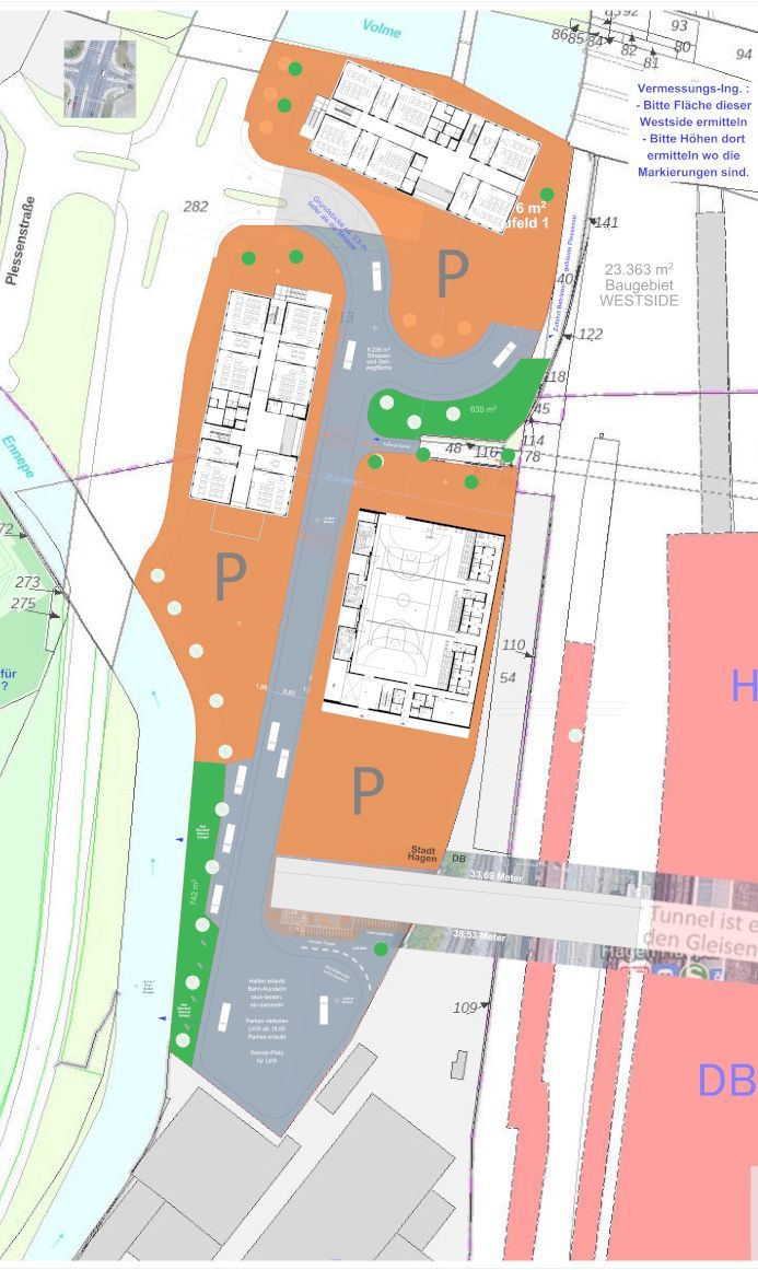 BBZ HA Cuno Berufs-Schule in Hagen - Ersatz-Neubau - START - auf Varta-Insel oder besser noch auf der Westside