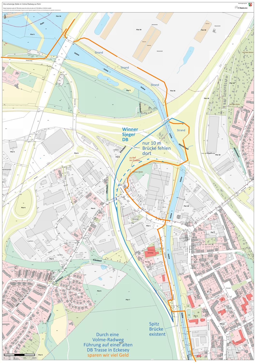 >>> Volme-Radweg - Definition und Verlängerung - Entwicklung, Vor-Entwurf Trasse