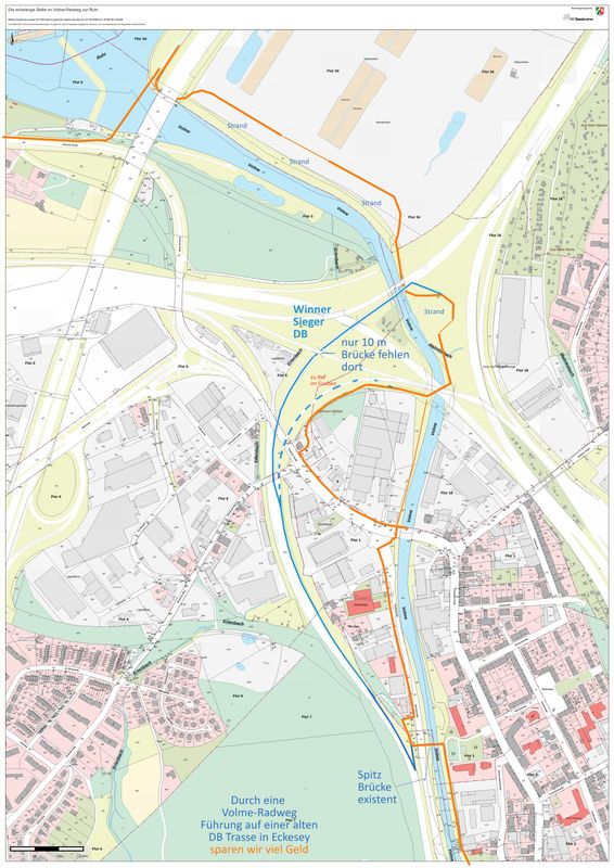 >>> Volme-Radweg - Definition und Verlängerung - Entwicklung, Vor-Entwurf Trasse