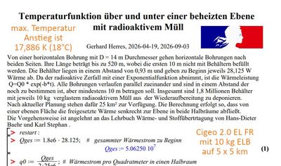 Thermodynamische Berechnung Cigeo 2.0 mit 10 kg Behälter - Funktioniert Gut Thermodynamische Berechnung Cigeo 2.0 mit 10 kg Behälter - Funktioniert Gut