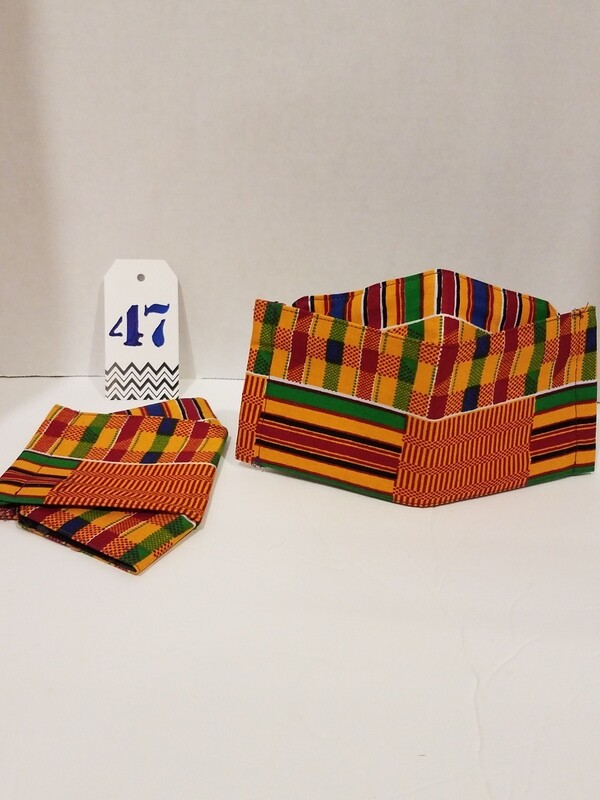 Kente Blue-Orange -3D Face Mask