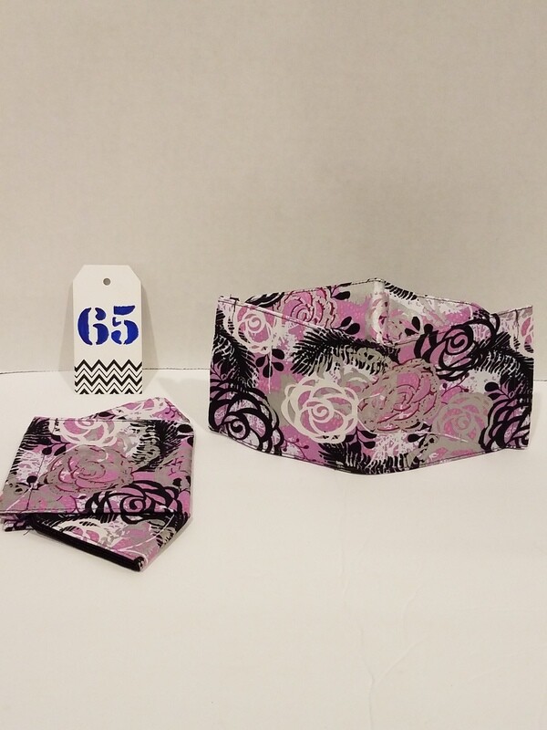 Lilac/Black 3D Face Mask