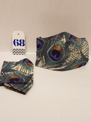 Peacock Inspired 3D Face Mask