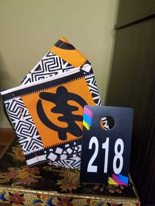 Superior Being Orange/Black/Cream- 3D Face Mask
