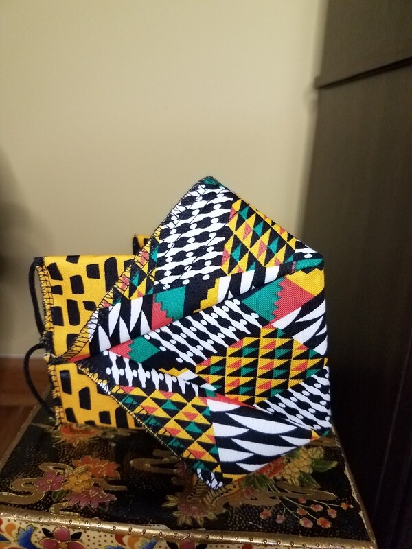 Kente Abstract - Reversible 3D Face Mask