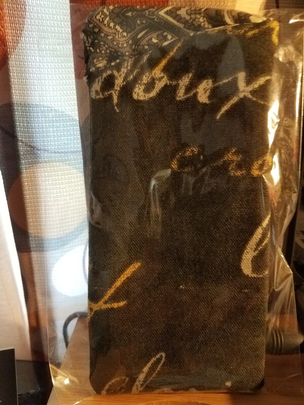 Black Printed Fabric Case