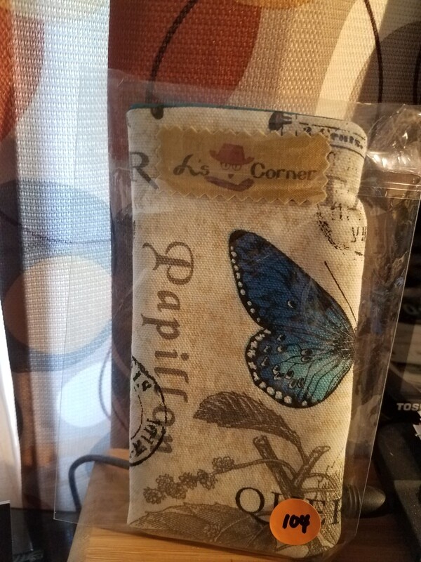 Butterfly/Plant Fabric Case