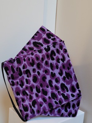 Cheetah Print - Purple - 3D Face Mask