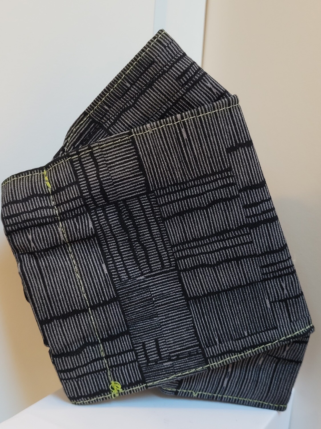 Black/Gray Blocks-Lines - 3D Face Mask Black/Gray Blocks-Lines - 3D Face Mask