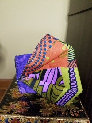 Abstract Green/Purple - Reversible 3D Face Mask