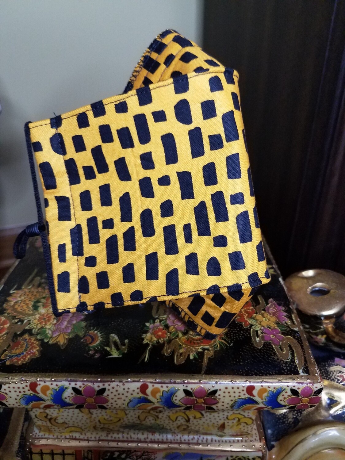 Mustard/Black-  3D Face Mask