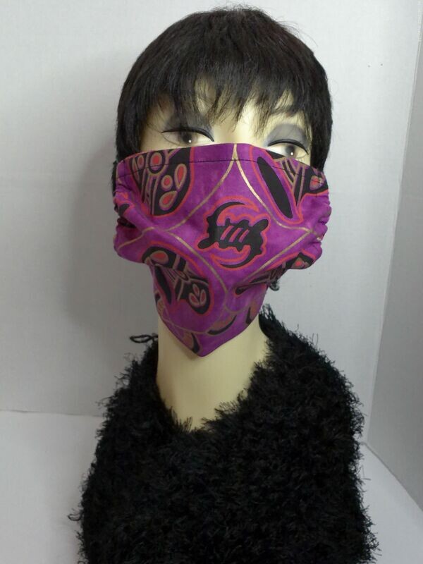 Symbolic - Fuchsia/Red Square Mask