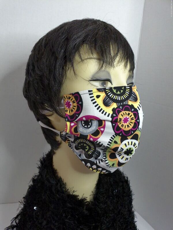 Bed of Flowers Pleated Face Mask