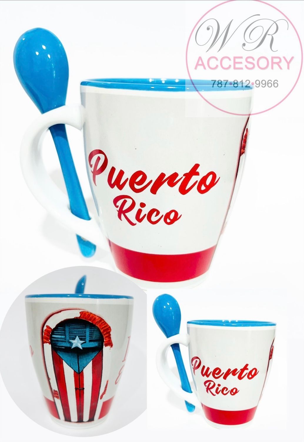 23821-4 Taza PR Azul
