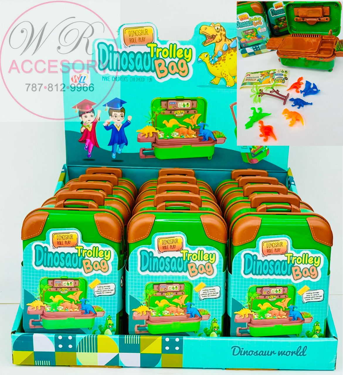 AS-10381 (9988) Dinosaur Trolley Bag