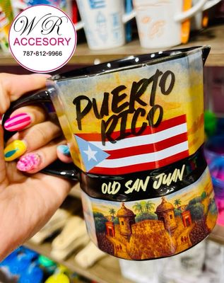 #1 Taza De Greca De Puerto Rico Negro 1 Pcs