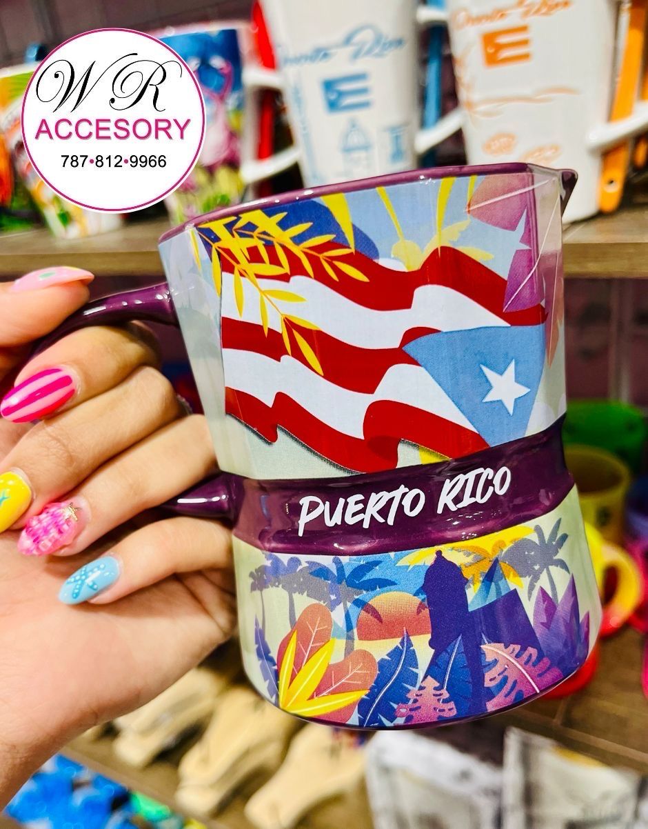 #5 Taza De Greca De Puerto Rico Violeta 1 Pcs